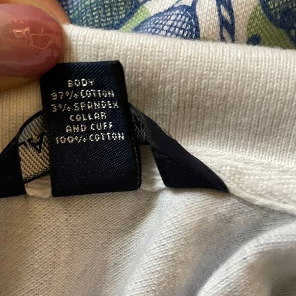 Lands End Tennis Athletic Print Casual Classic Fit Polo Sz 14/16 - Picture 4 of 6